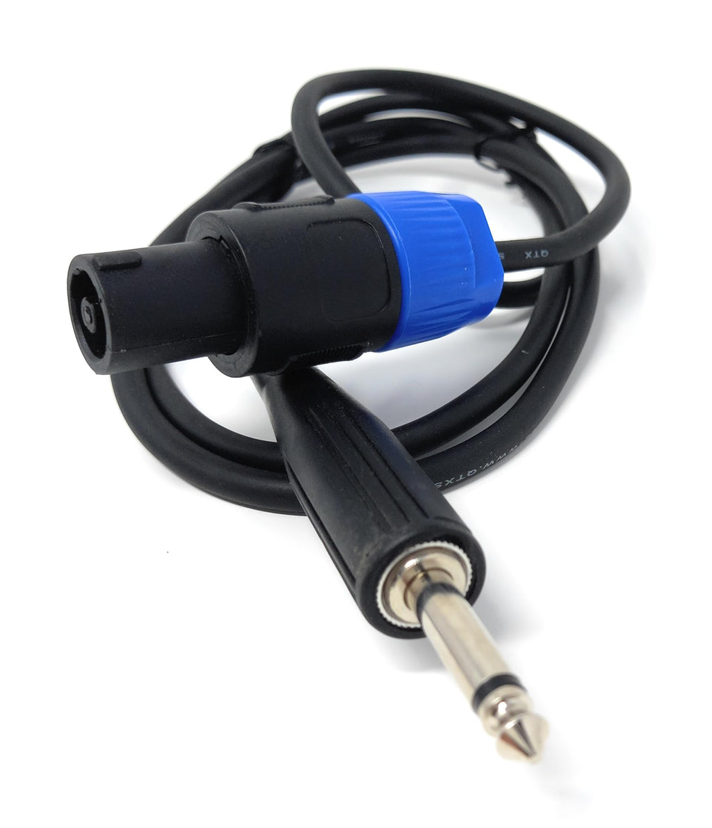 Speakon to 6.35mm 1/4'' Jack Low Loss PA Speaker, Guitar, Music Instrument Cable Lead