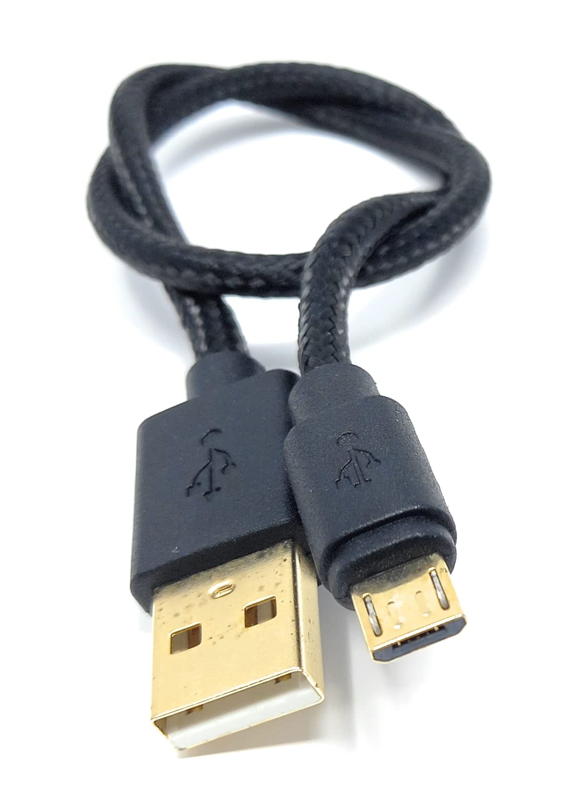 DRUT Micro USB to USB 2.0 Fast Charger Braided Cable 24AWG, A-Male to Micro B Gold Connectors Lead