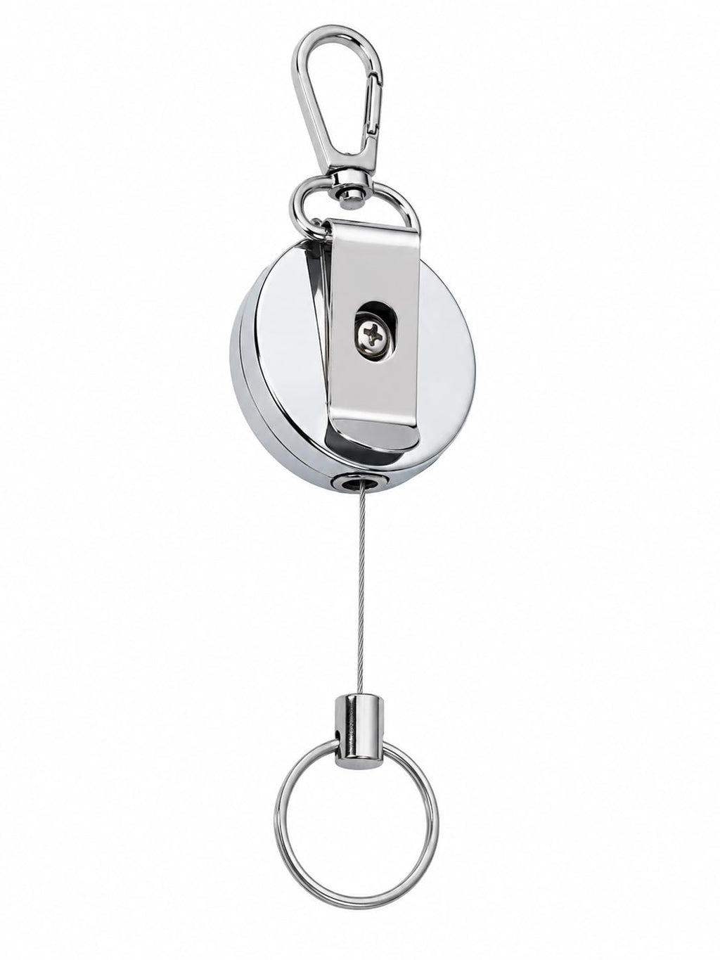 DRUT Retractable Anti-Lost Keychain with Steel Wire Rope, Elastic Key Holder for Keys, ID Cards, Passes and Outdoor Use