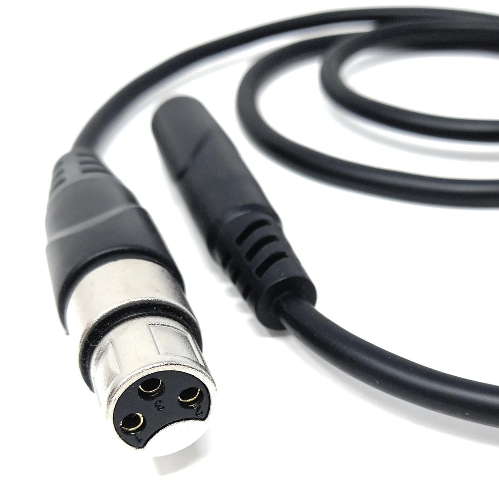 6.35mm (1/4") Stereo Jack Socket to 3-Pin XLR Female Adapter Cable – Audio Converter for Mixers, Controllers, DJ & Pro Sound Equipment