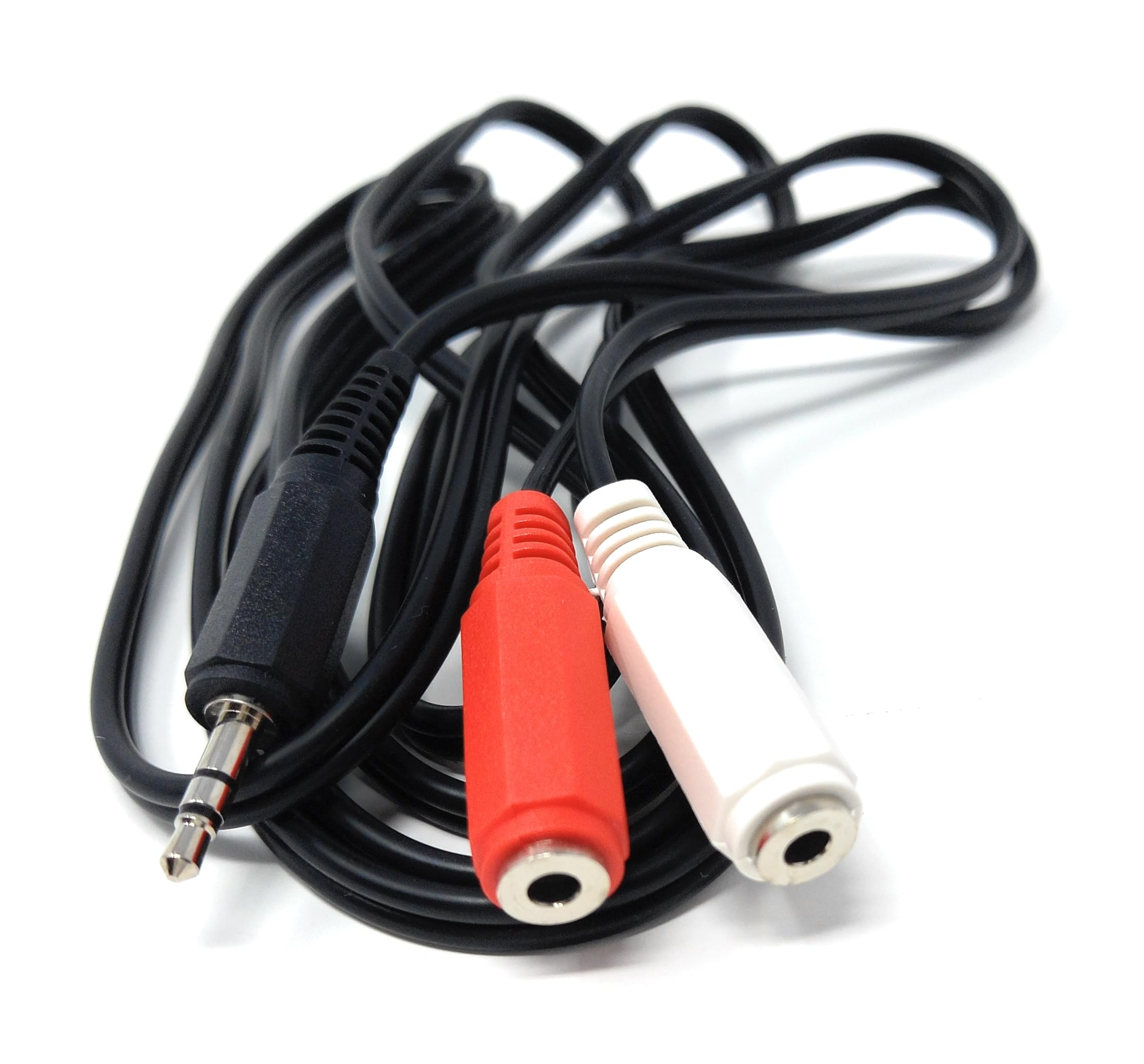 3.5mm Stereo Jack Plug to 2 x 3.5mm Mono Jack Sockets Cable Lead