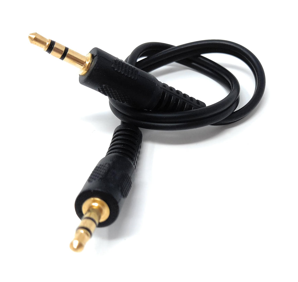 DRUT 3.5mm to 3.5mm Stereo Audio AUX Cable Gold Connectors, Small 3 pin Jack to Jack Speaker Lead