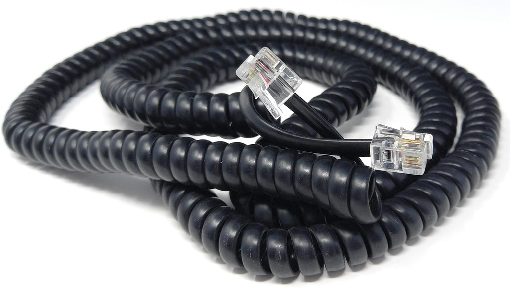 DRUT Coiled RJ10 RJ9 RJ22 4P4C 4 PIN Telephone Handset Curly Lead Cable