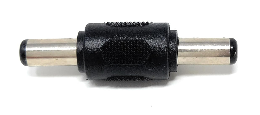 DRUT 5.5mm x 2.1mm DC Power Coupler Male to Male Plugs Gender Changer Cable Adapter, 5.5mm Outer Plug 2.1mm Inner Socket