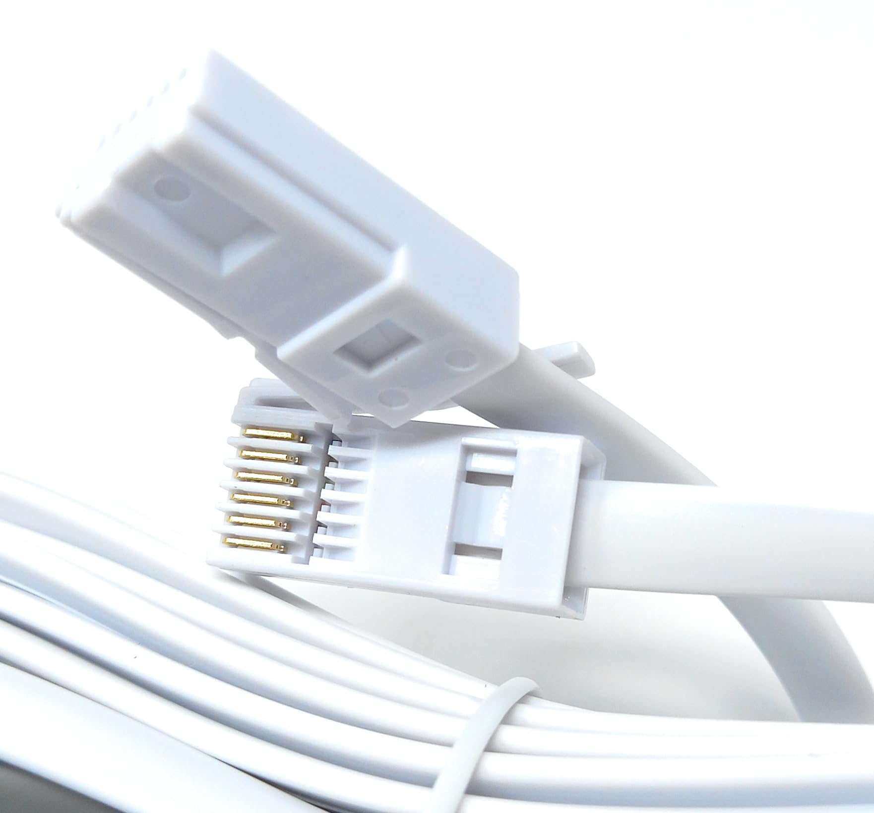 DRUT BT to BT 6 Wire (631A) Male to Male Plug Telephone Flat Cable Lead