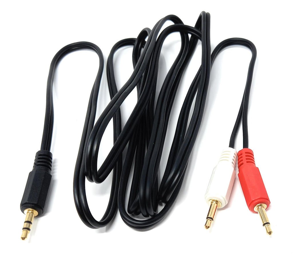 3.5mm Stereo Jack to 2 x 3.5mm Mono Jack Plugs OFC Audio AUX Splitter Cable Lead