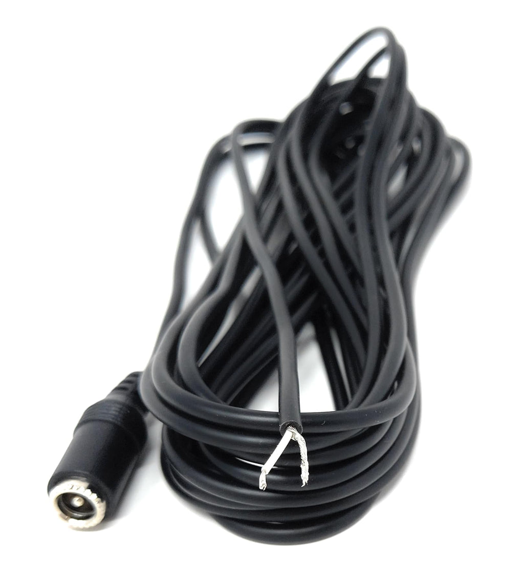 DRUT 2.1mm x 5.5mm Female DC Socket to Bare Wire Power Cable – Compatible with LED Signs, Solar-Powered Outdoor Devices, CCTV, and More