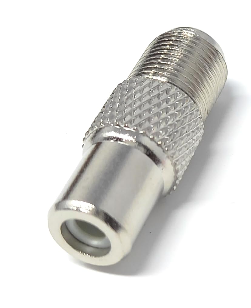 DRUT F-Type Female Socket to RCA Female RF Video TV Cable Lead Adapter