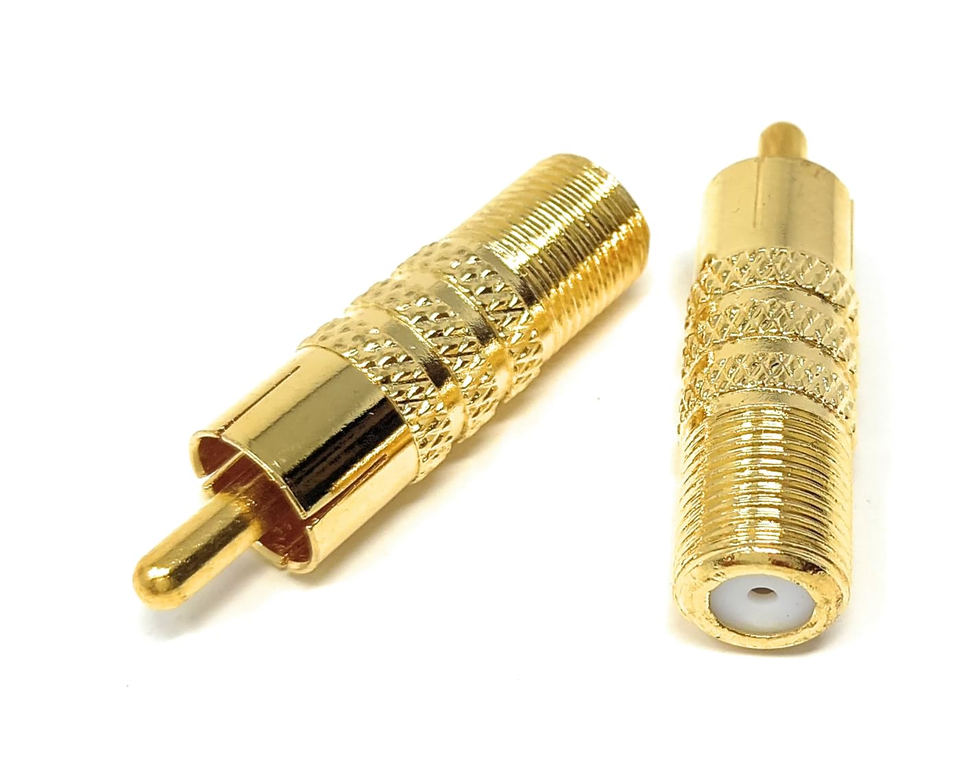DRUT F Type Socket Screw to RCA Phono Male Plug TV Satellite Cable Adapter