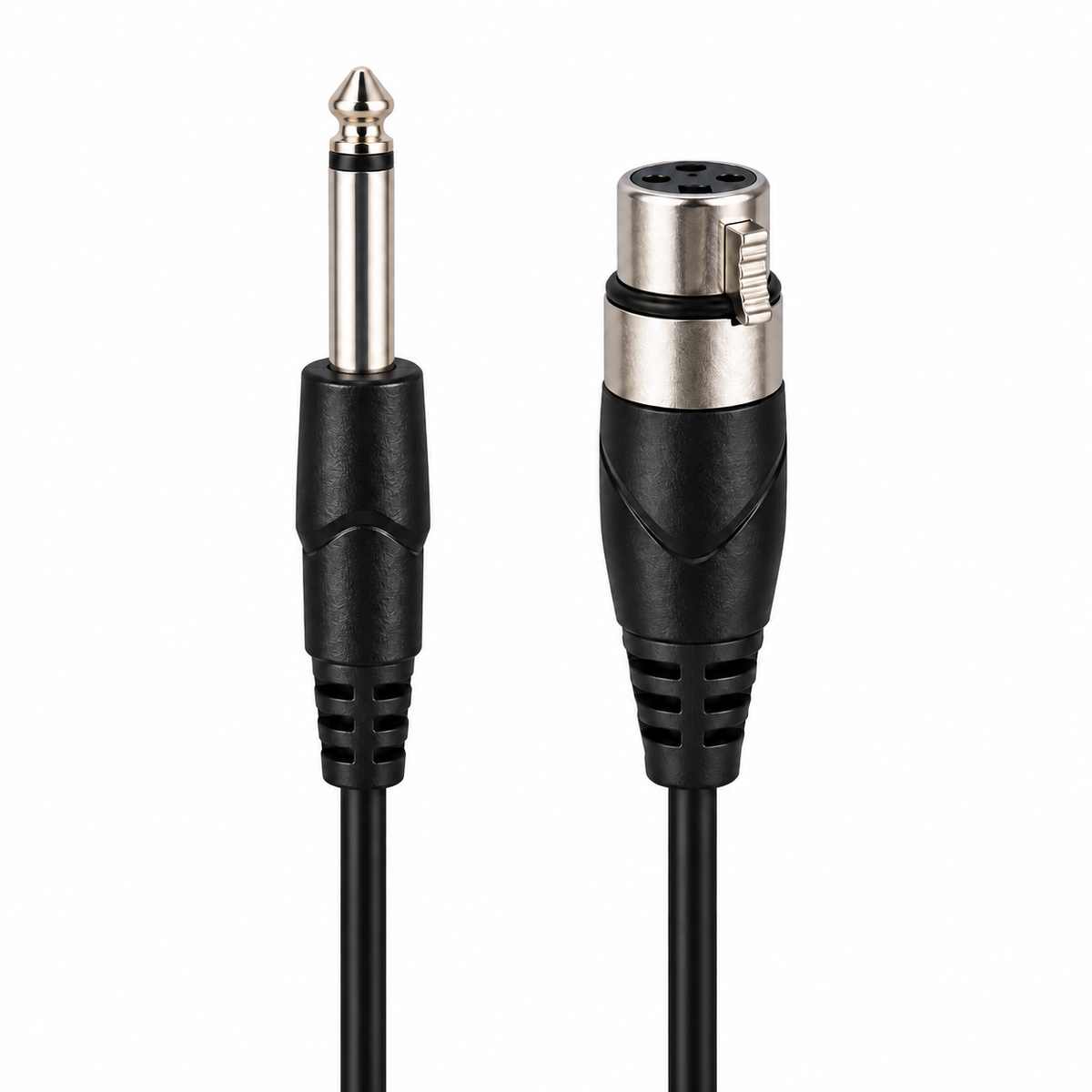 6.35mm Mono Jack Plug to 3-Pin XLR-F Female Socket Cable (Various Lengths)