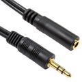 Black 3.5mm male to female extension stereo cable