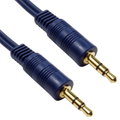 3.5mm Male to Male Stereo Audio Cable Blue (Various Lengths)