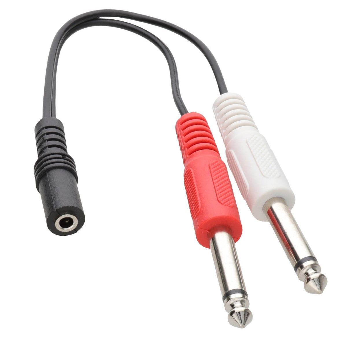 3.5mm Stereo Female to Twin 6.35mm Mono Male Cable