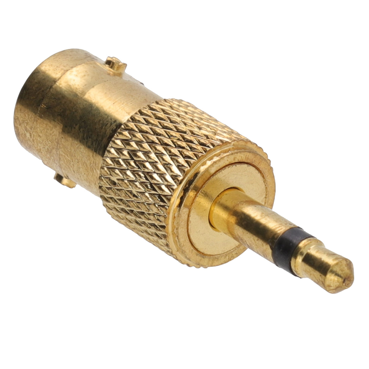 BNC Female to 3.5mm Mono Male Composite Adapter Gold