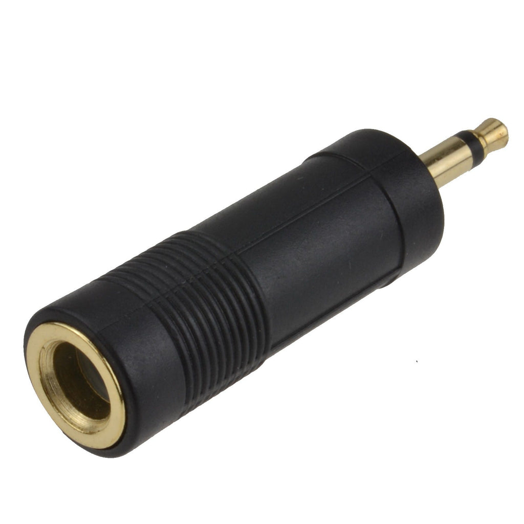 6.35mm Mono Female to 3.5mm Mono Male Adapter Gold