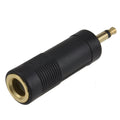 6.35mm Mono Female to 3.5mm Mono Male Adapter Gold