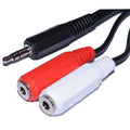 3.5mm Stereo Male to Twin 3.5mm Mono Female Cable 2m