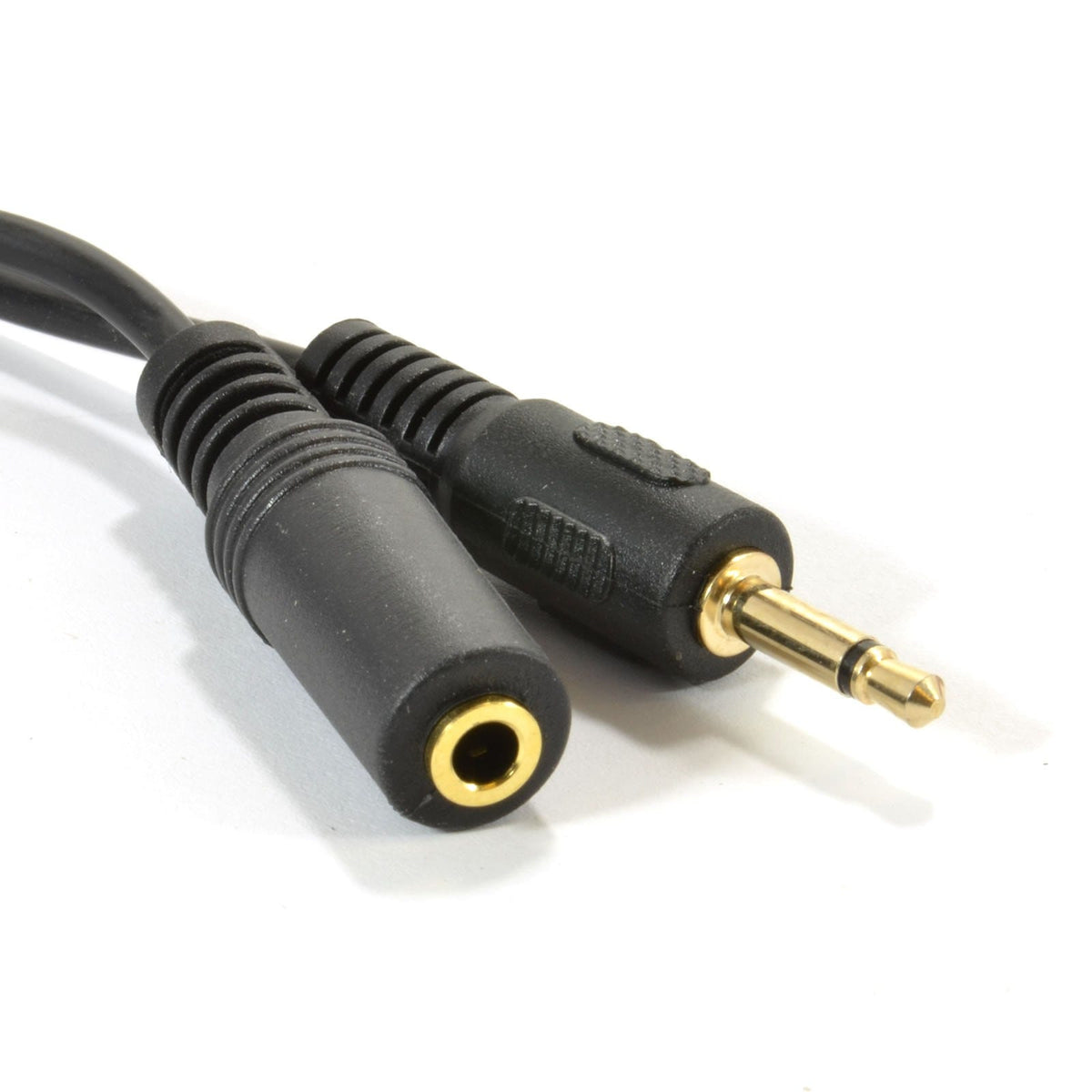 3.5mm Mono Male to Female Extension Cable 0.5m Gold