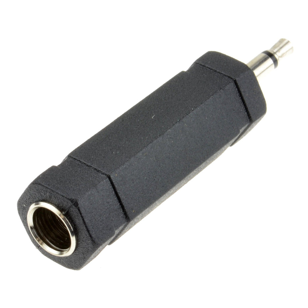 6.35mm Mono Female to 3.5mm Mono Male Adapter Nickel