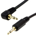 3.5mm Mono Jack Audio Cable with Right Angle Plug Gold