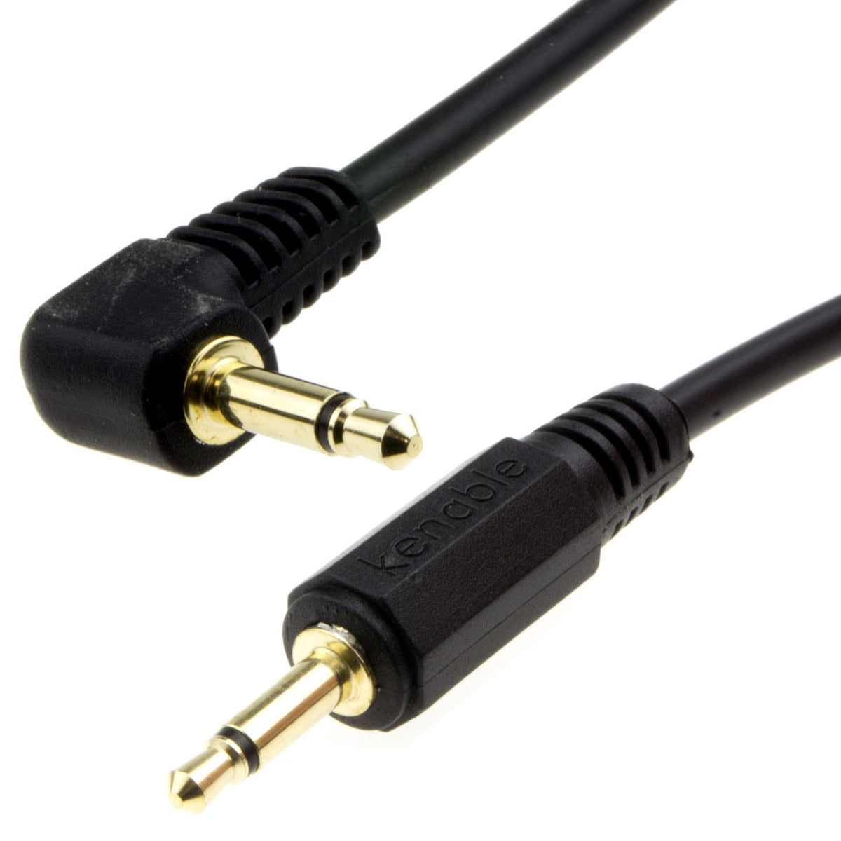 3.5mm Mono Jack Audio Cable with Right Angle Plug Gold