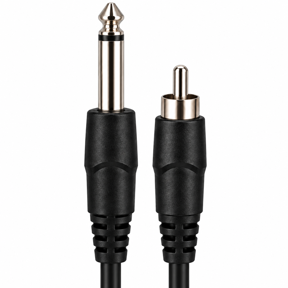 6.35mm 1/4" Male Jack to RCA Phono Male Mono Cable (Various Lengths)