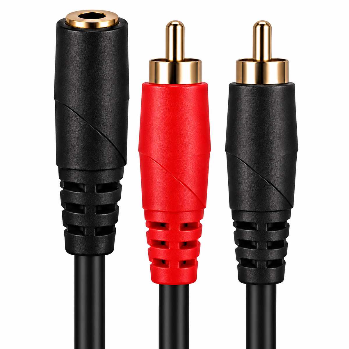 6.35mm Stereo Jack Socket to 2 x RCA Phono Plugs Cable (Various Lengths)
