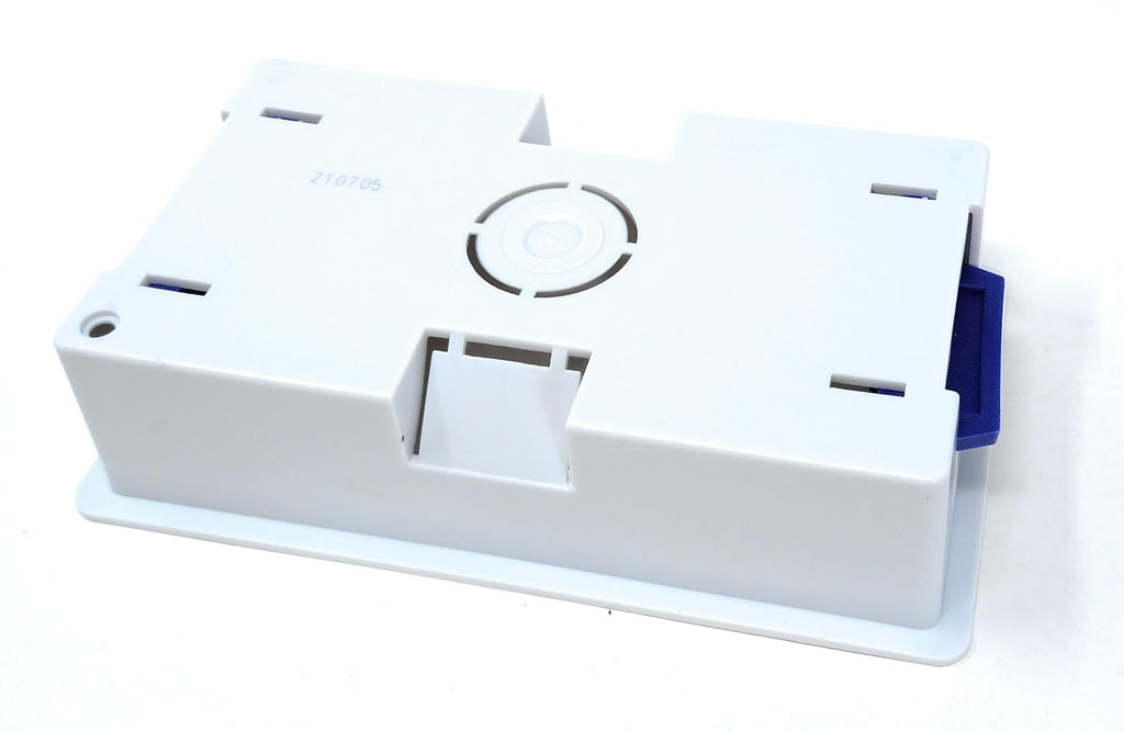 Dual 2 Gang Dry Lining Back Plasterboard Surface Pattress Box with Adjustable Lugs 35mm Deep, for Faceplate