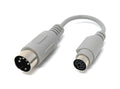 5-Pin DIN Male to 6-Pin Mini DIN Female Adapter Cable – 15cm MIDI Converter Lead for Musical Instruments, Keyboards, AT to PS/2 Device Conversion