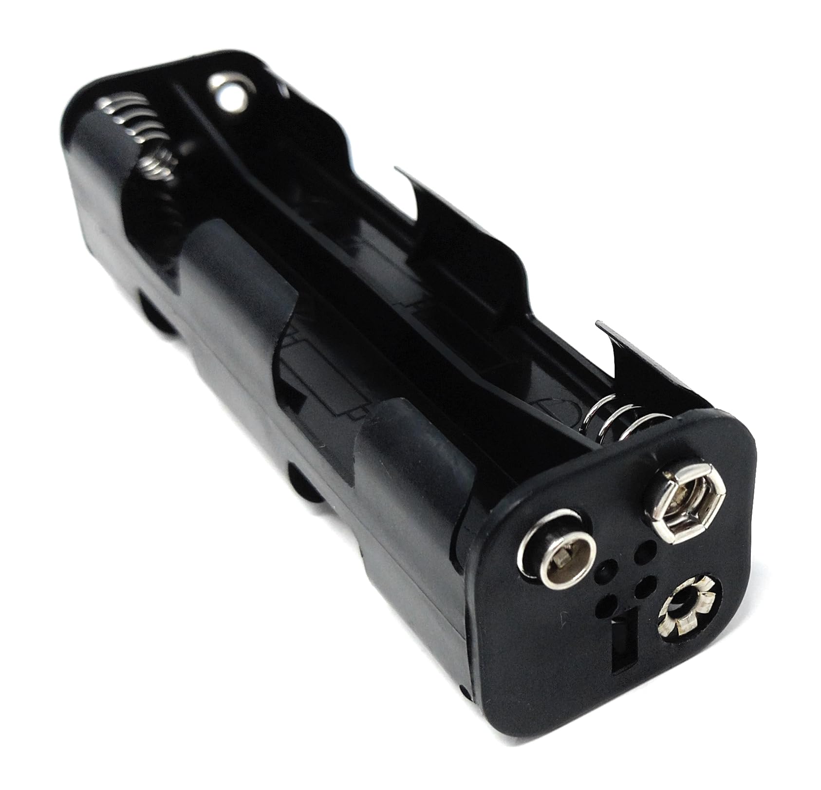 8 x AA Battery Holder with Coil Spring Contacts – Snap-Fit Connectors for Secure Power Housing