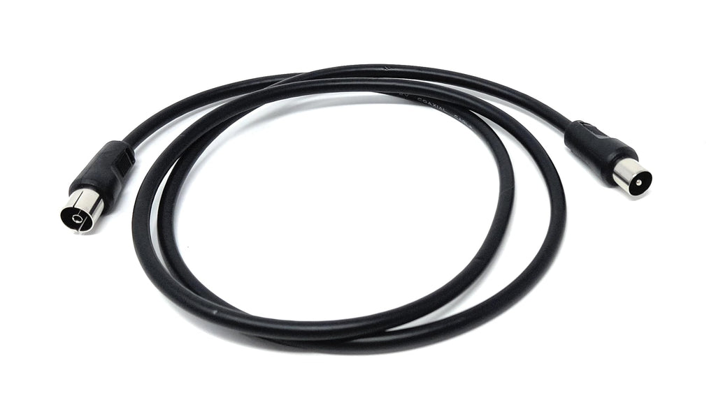 TV Aerial Cable – Male to Female Coax Lead with Nickel Connectors, RF Antenna Extension Lead for Freeview, DVB-T, HDTV, and Set-Top Boxes