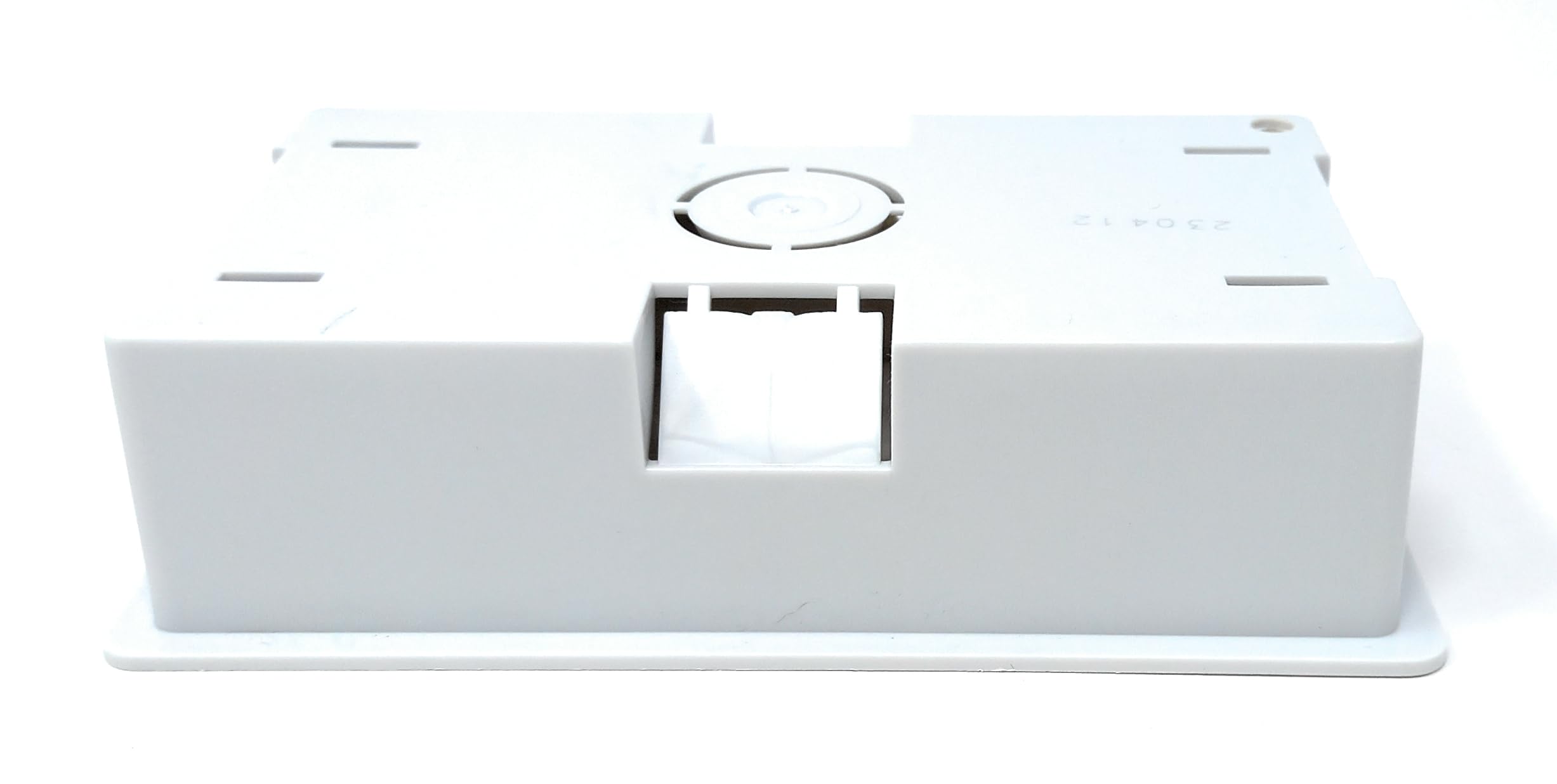 Double 2 Gang Dry Lining Back Plasterboard Box, Pattress Box with Adjustable Lugs 35mm, for Faceplate