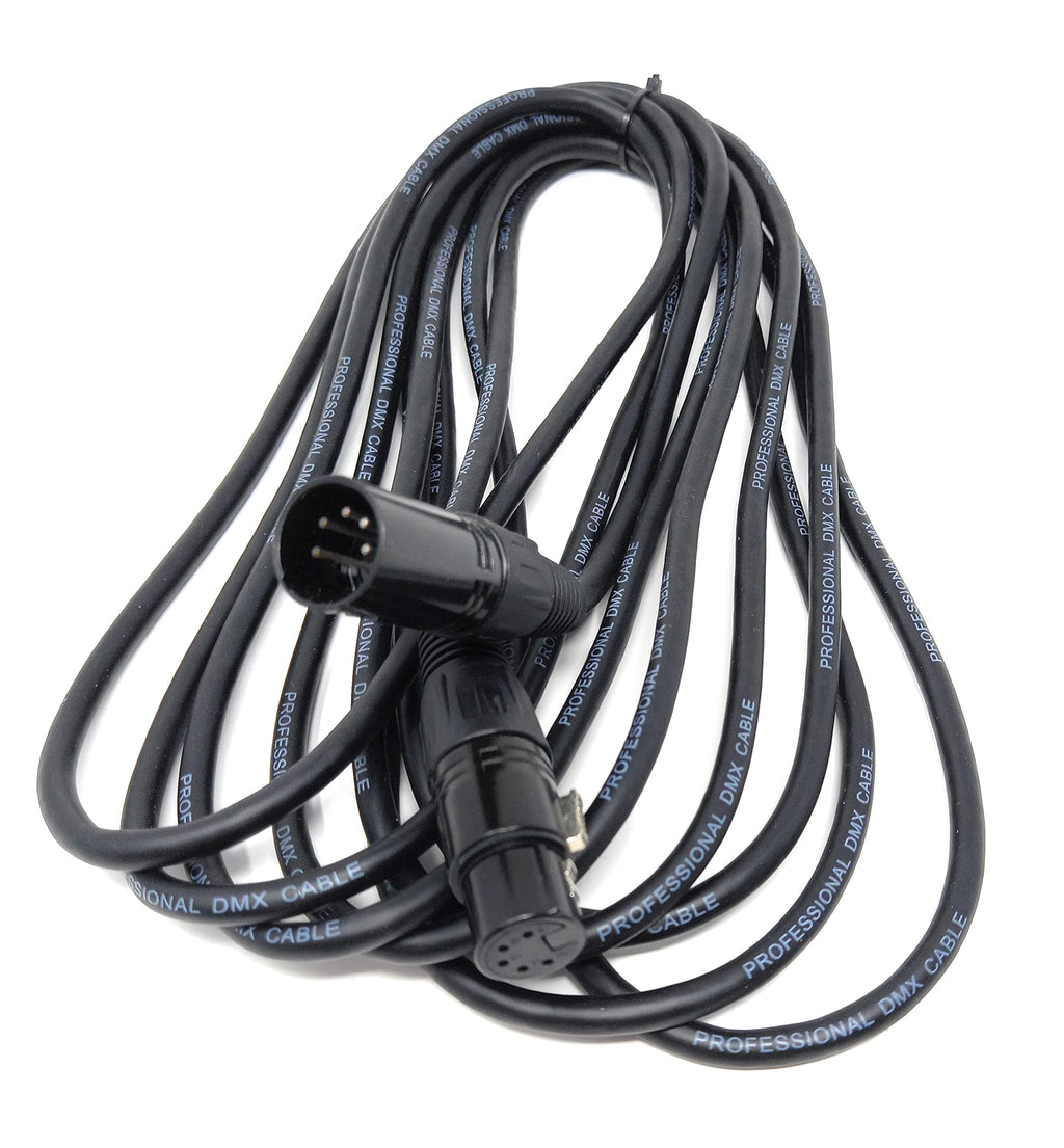 DMX (XLR) 5 pin Spiral Shielded Insulated Male to Female Extension Stage Light Signal Cable Lead