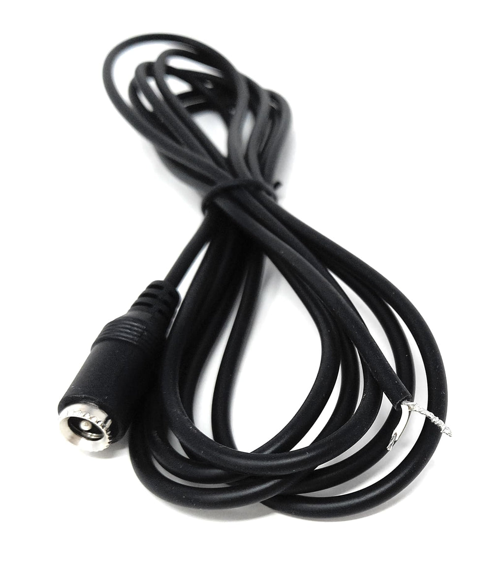 DRUT 2.1mm x 5.5mm Female DC Socket to Bare Wire Power Cable – Compatible with LED Signs, Solar-Powered Outdoor Devices, CCTV, and More