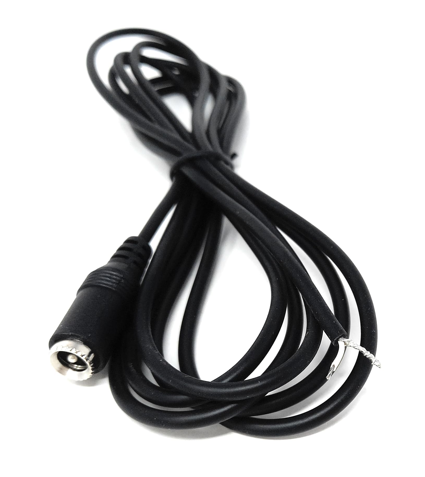 DRUT 2.1mm x 5.5mm Female DC Socket to Bare Wire Power Cable – Compatible with LED Signs, Solar-Powered Outdoor Devices, CCTV, and More