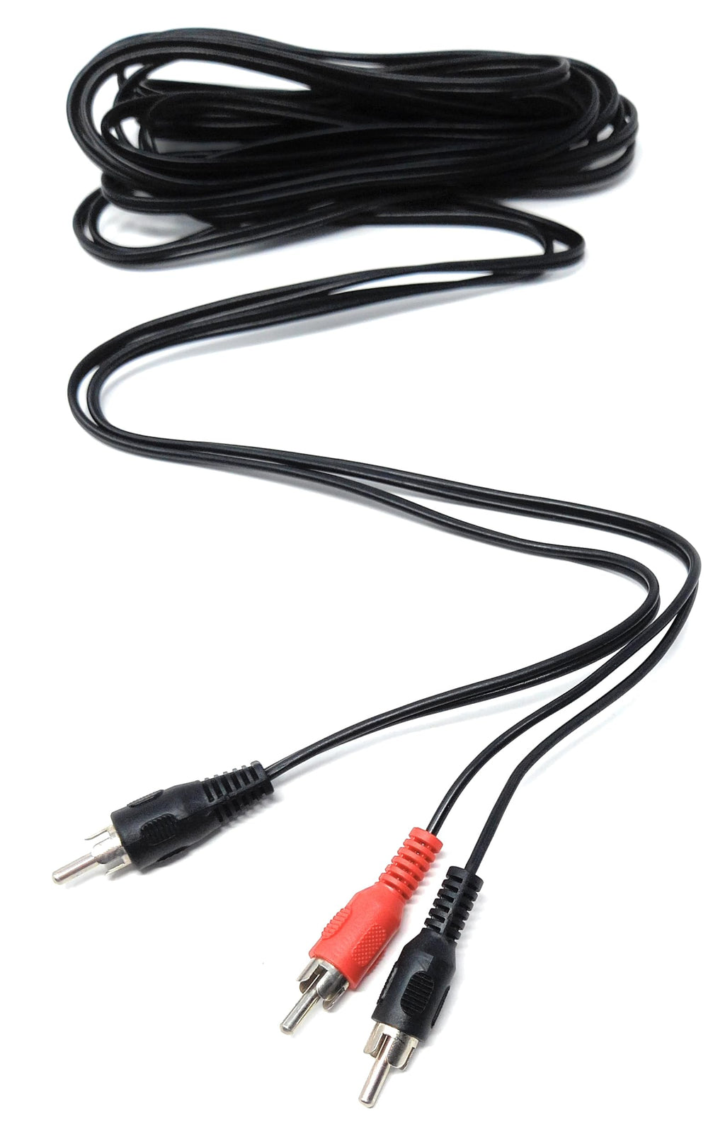 DRUT Single RCA Phono Plug to Twin 2 x RCA Phono Plugs Y Splitter, Combiner Cable