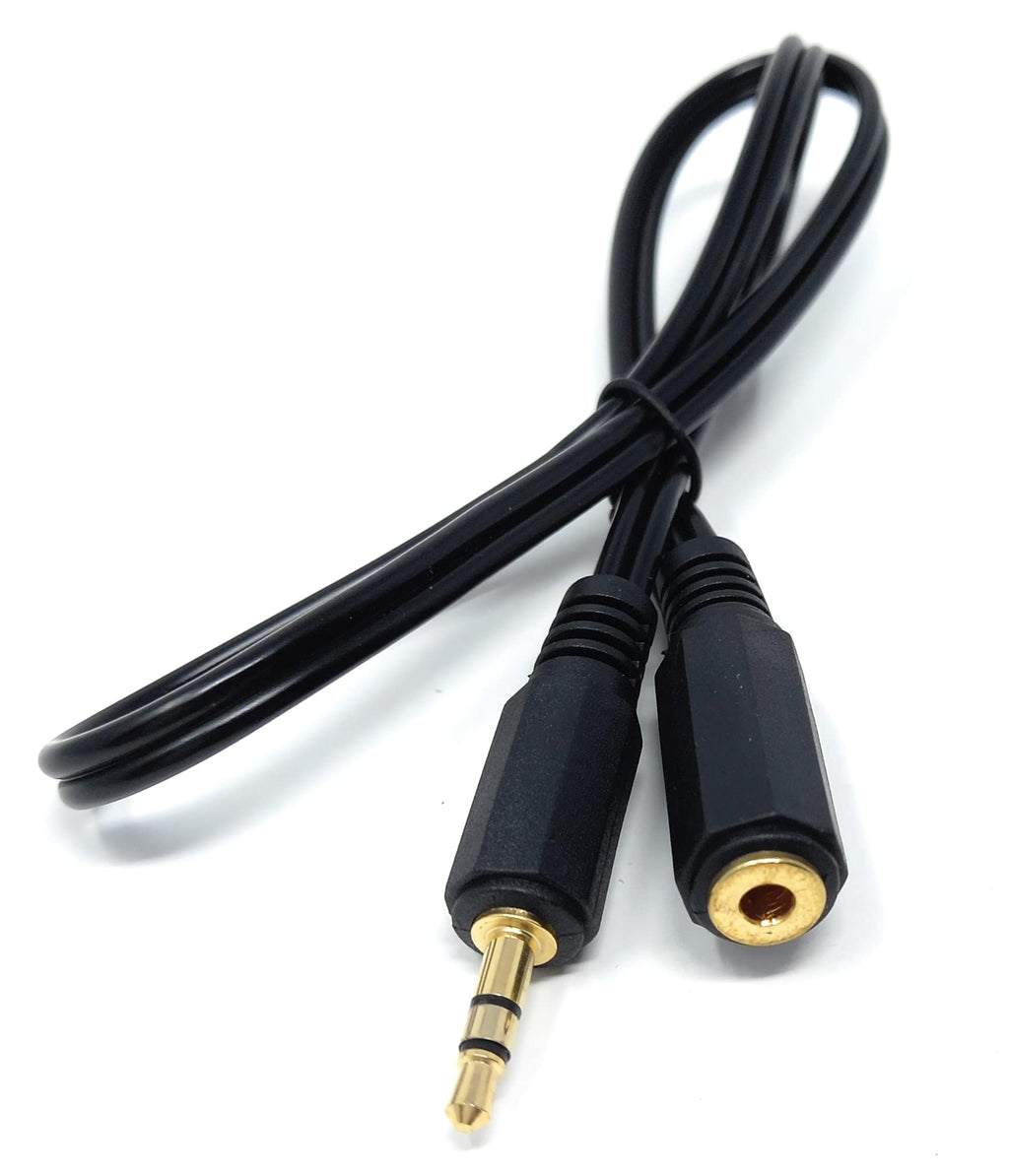 DRUT 3.5mm to 3.5mm Stereo Audio Extension Cable Lead Male to Female Gold Connectors