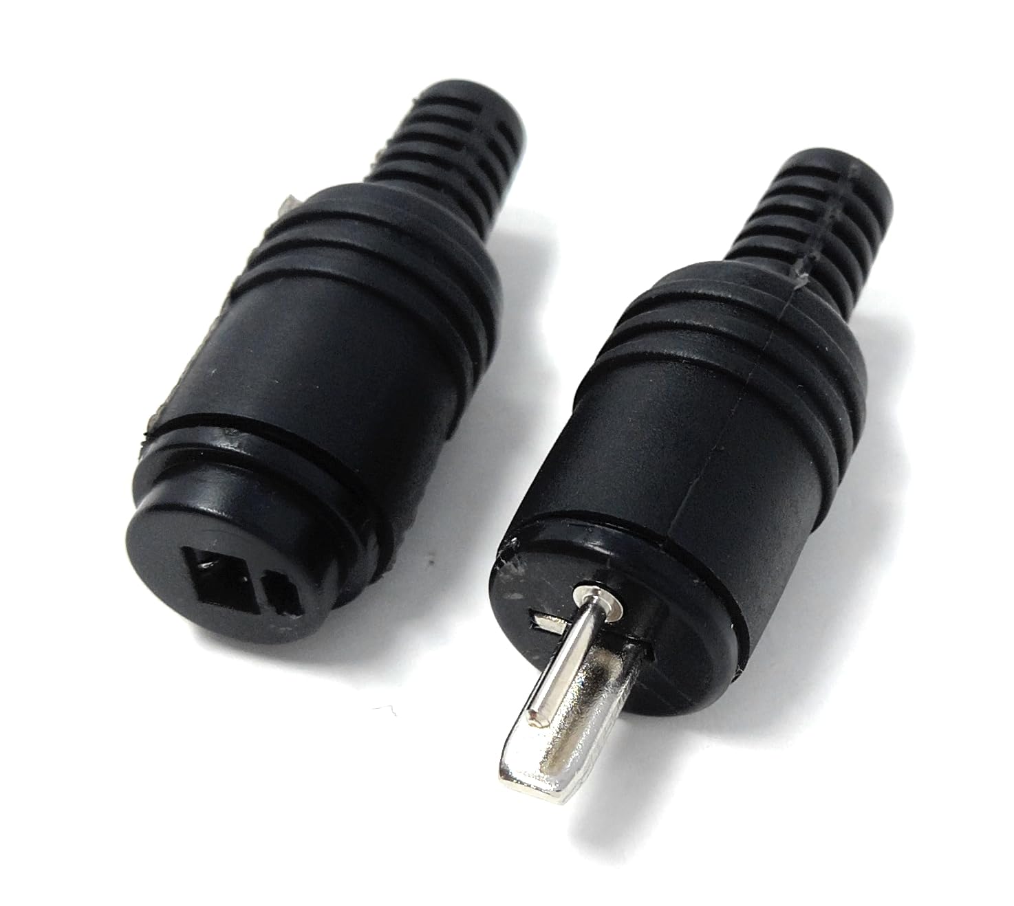 DRUT 2-Pin DIN Speaker Connector Set – Pack of 2 (1 Male + 1 Female), HiFi Audio Plug & Socket with Screw Terminals for Vintage Amplifiers, Speakers & HiFi Systems
