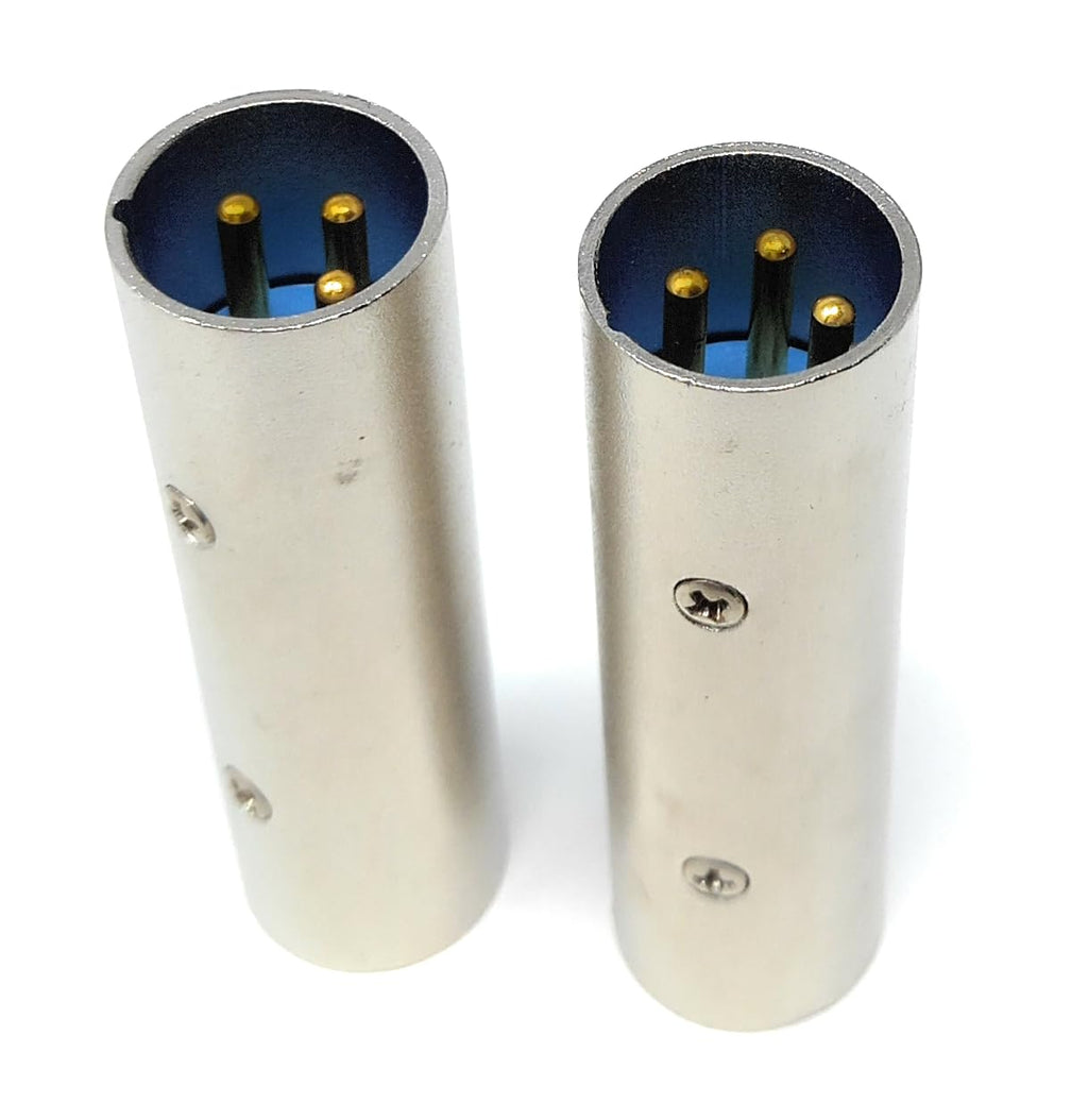 DRUT XLR to XLR Adapter 3 Pin Male to Male (M-M) Connector, Coupler, Gender Changer, Gold Pins