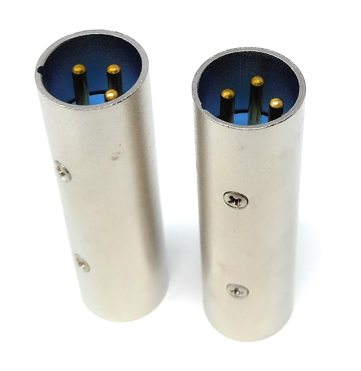 DRUT XLR to XLR Adapter 3 Pin Male to Male (M-M) Connector, Coupler, Gender Changer, Gold Pins