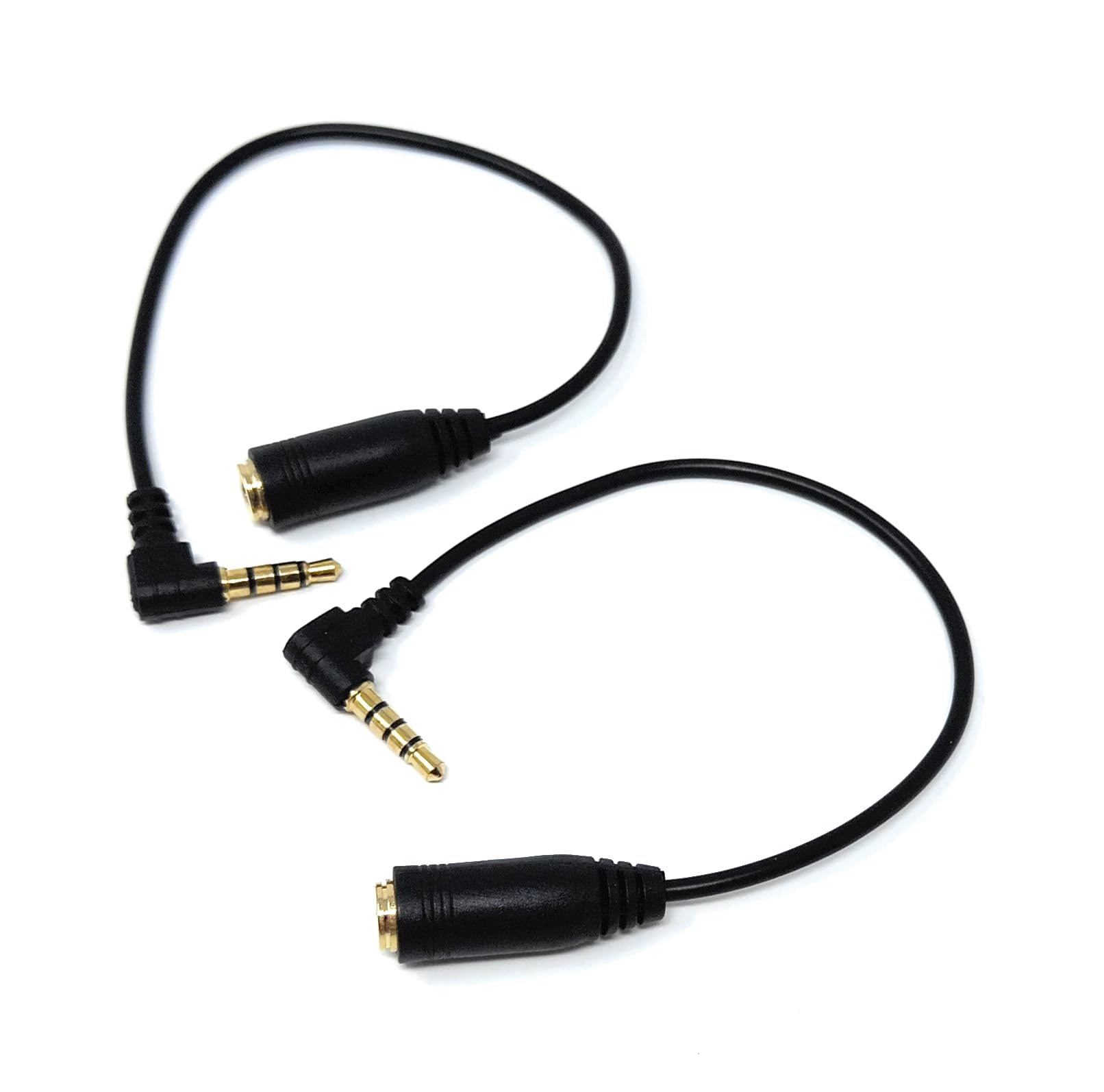 DRUT 4 Pole 3.5mm Adapter Angled Cable Lead Convert Headsets from OMTP to CTIA/AHJ