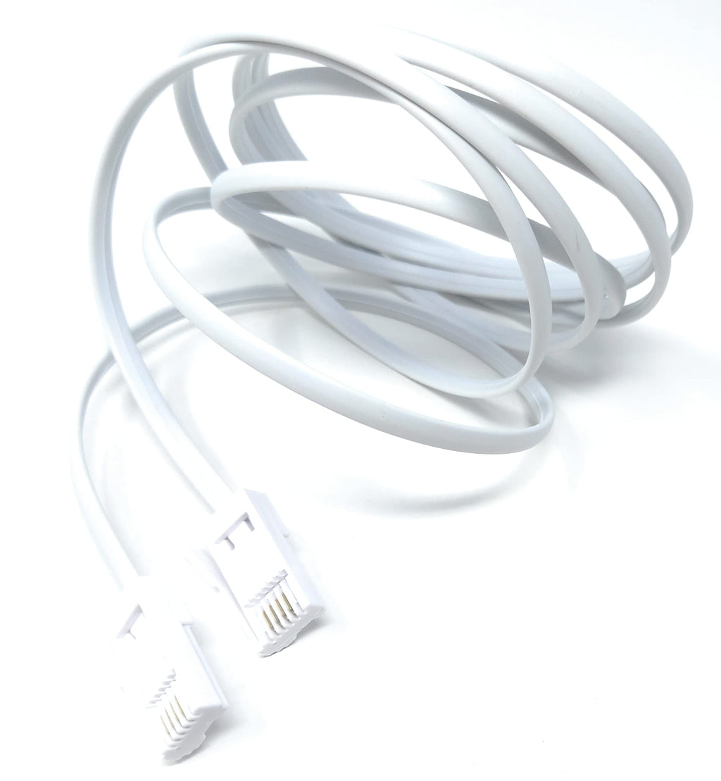 DRUT BT to BT 4 Wire 431A Male to Male Plug Telephone Flat Cable Lead