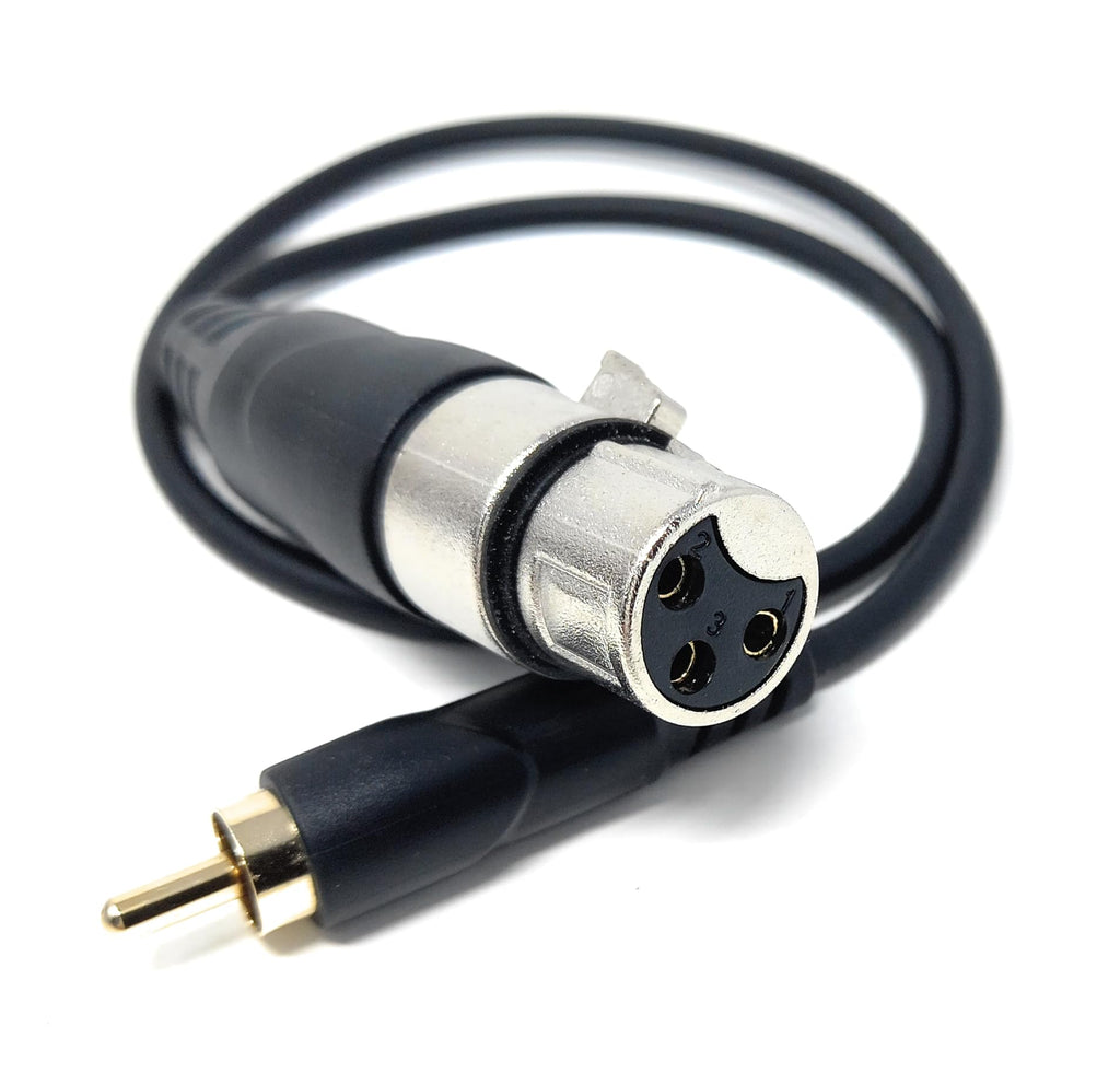 DRUT 3-Pin XLR Female to RCA Phono Audio Cable – Gold-Plated Connector, Soft, flexible PVC Coat, for Microphone, CD Player, Speaker, Mixer & Amplifier
