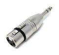 DRUT XLR Female 3 pin to 6.35mm Stereo Jack TRS Plug Adapter Cable Lead Converter