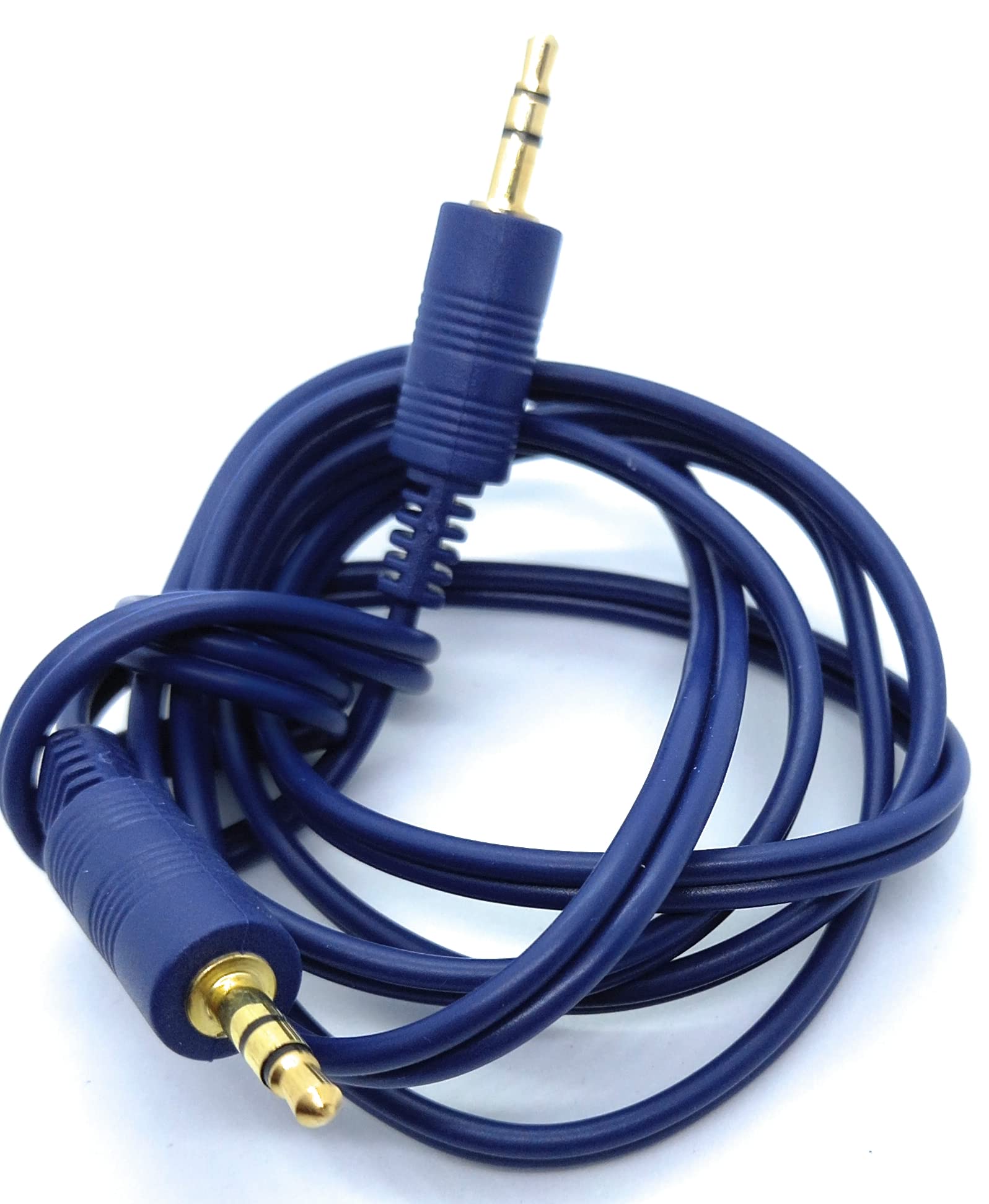 DRUT 3.5mm to 3.5mm Stereo Audio AUX Cable Gold Connectors, Small 3 pin Jack to Jack Speaker Lead