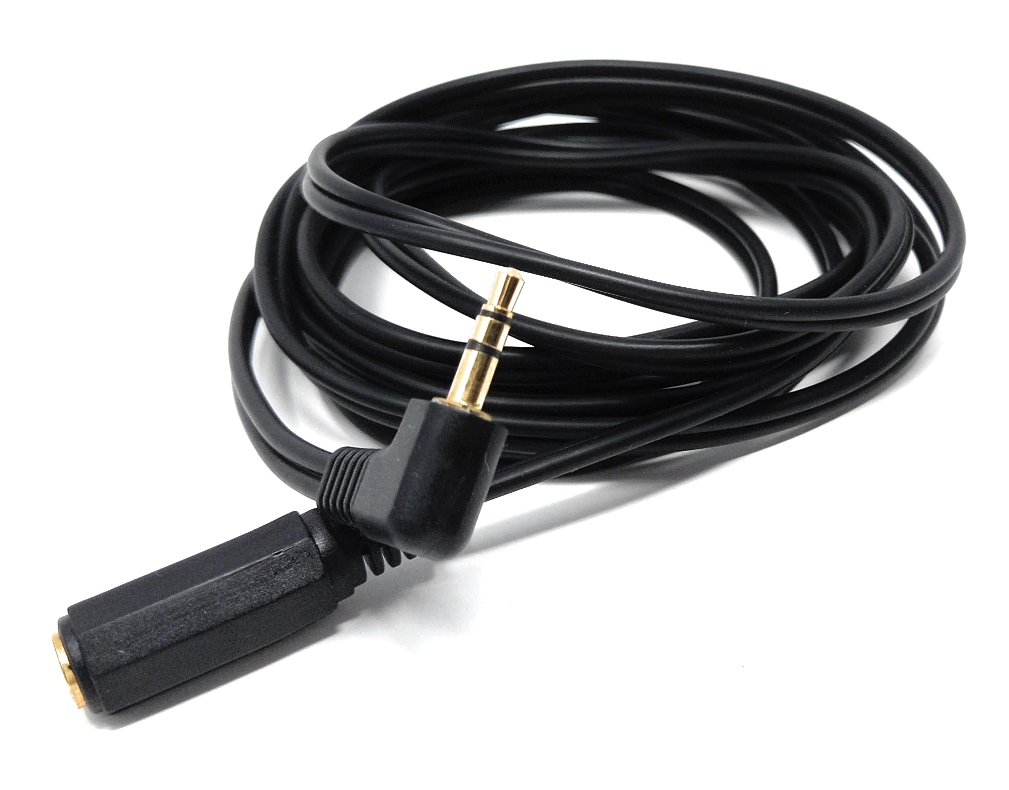 DRUT 3.5mm Right Angle Stereo Jack to Socket Headphone, Audio Devices AUX 1/8'' Extension Cable Lead