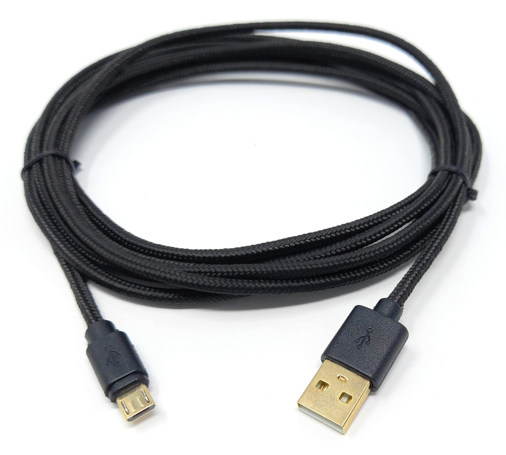 DRUT Micro USB to USB 2.0 Fast Charger Braided Cable 24AWG, A-Male to Micro B Gold Connectors Lead