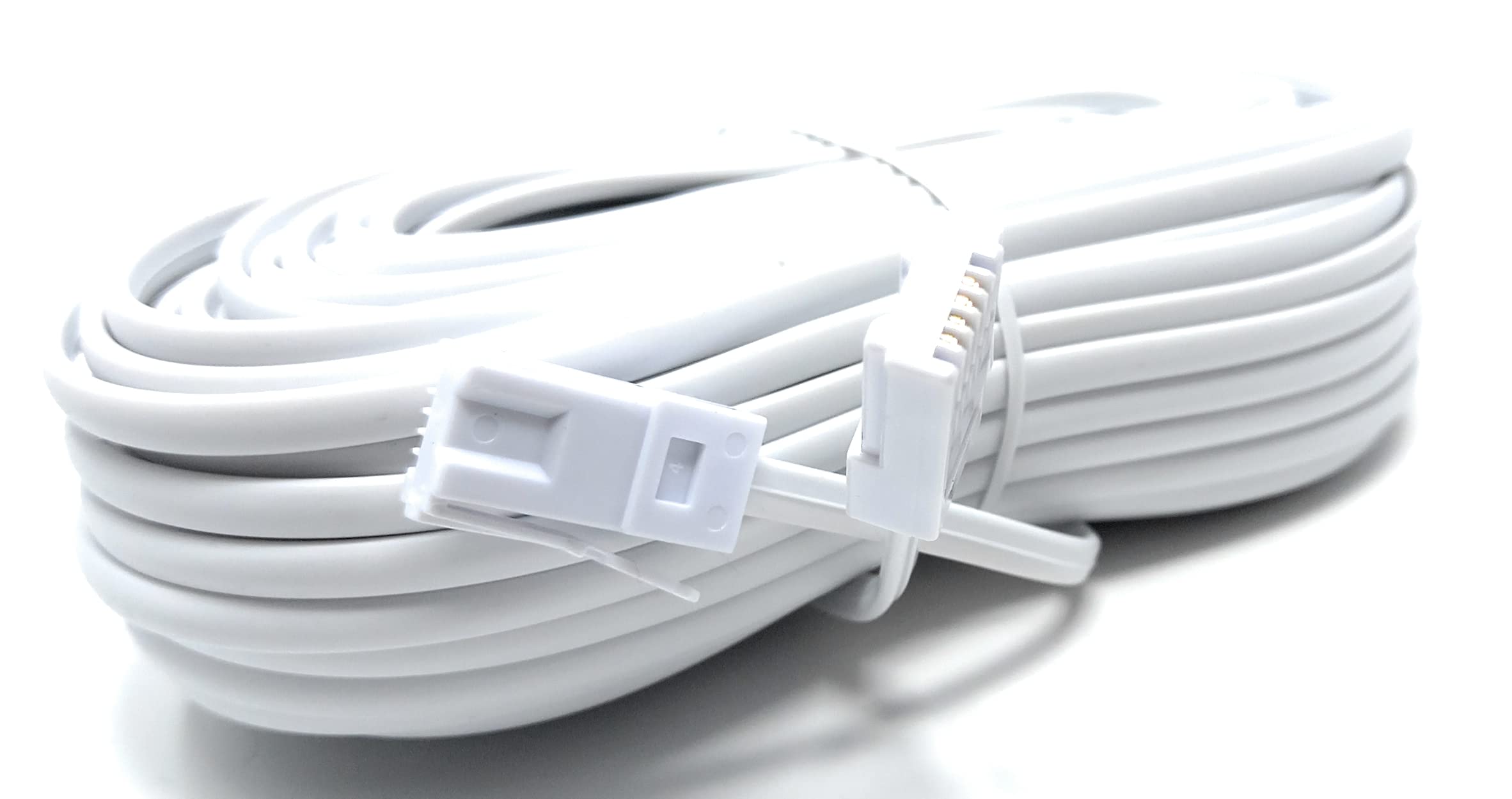 DRUT BT to BT 4 Wire 431A Male to Male Plug Telephone Flat Cable Lead