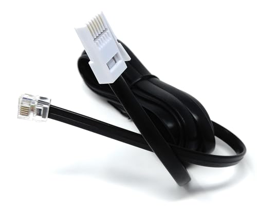 DRUT BT 631A Plug to RJ12 6P6C Plug Lead, 6 Wire Telephone Line Cord, Broadband Modem Router Cable