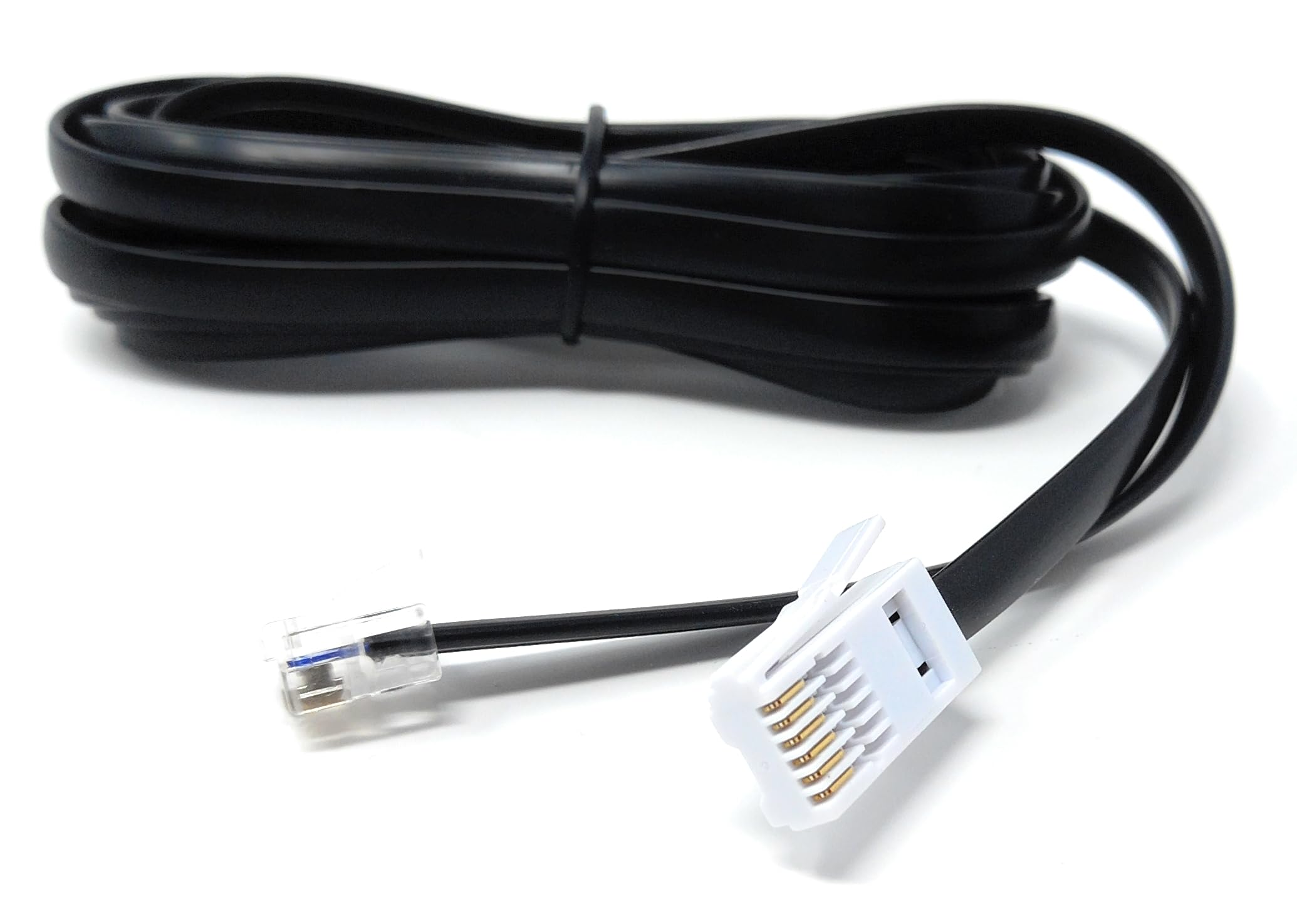 DRUT BT 631A Plug to RJ12 6P6C Plug Lead, 6 Wire Telephone Line Cord, Broadband Modem Router Cable